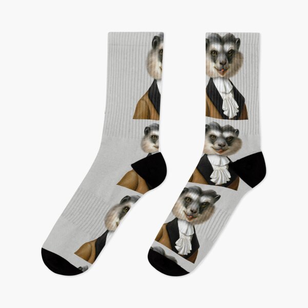 Item preview, Sir Lemur, funny animal portrait, ringtail lemur gentleman portrait, dapper lemur portrait art, cute cool lemur art designed and sold by Artsareus.