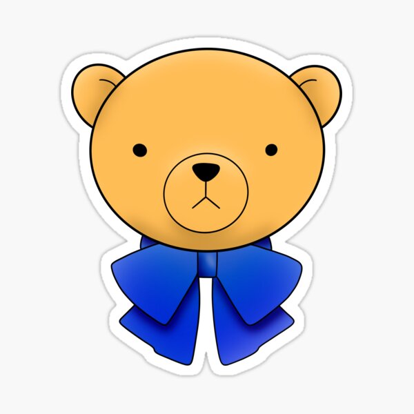 "Suzuki-san Blue Bow" Sticker for Sale by DuckAtDusk | Redbubble