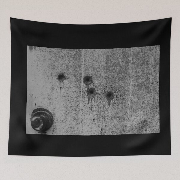 Item preview, Bullet Holes In Rusty Metal Door designed and sold by chillbilldill.