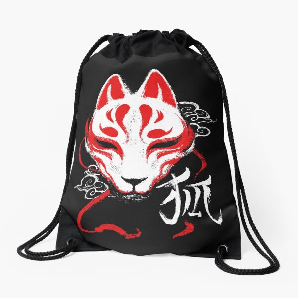 Item preview, Kitsune Mask - Japanese Traditional Fox - Kanji Ink designed and sold by BlancaVidal.