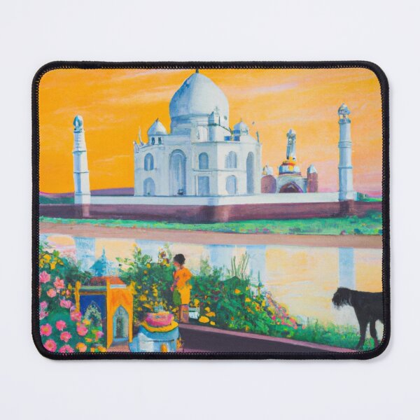 Item preview, Tranquil Taj Mahal at Sunrise Scene designed and sold by junkandpop.