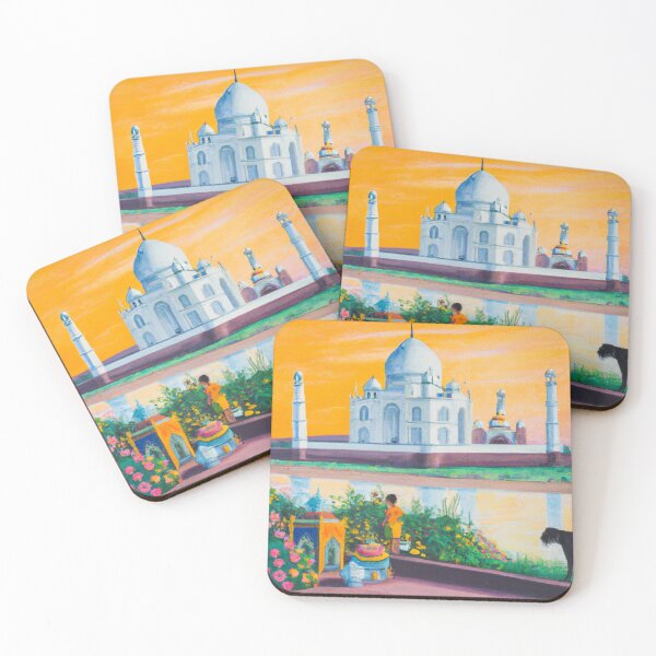 Item preview, Tranquil Taj Mahal at Sunrise Scene designed and sold by junkandpop.