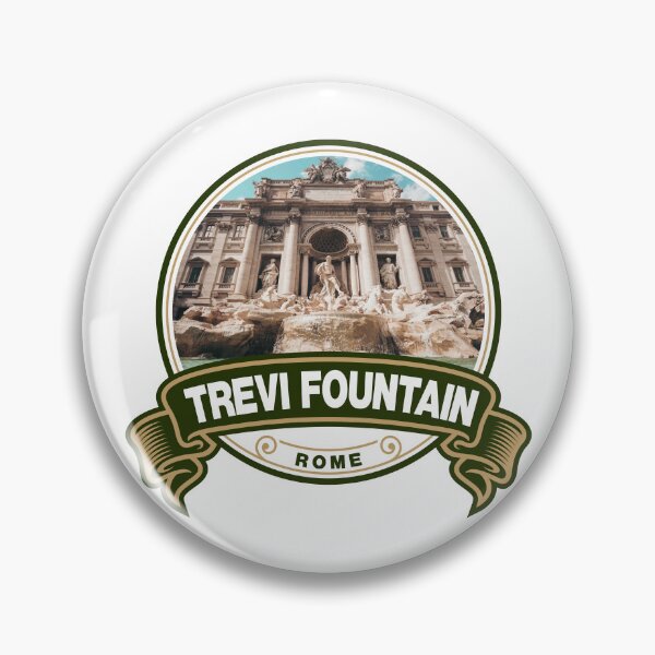 Item preview, Trevi Fountain Rome Italy Badge designed and sold by KrisSidDesigns.