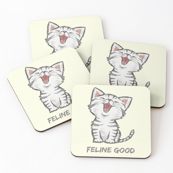 Item preview, Feline Good. Cute Happy Kitty Cat Lover designed and sold by Rebel-Design.
