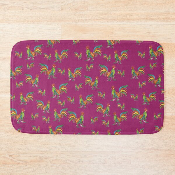 Artikelvorschau, Punky Rooster Pattern auf Mauve entworfen und verkauft von AJLeibengeist.
