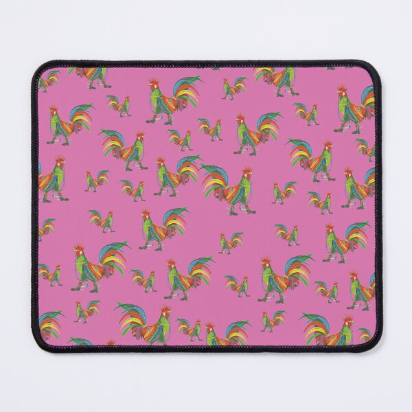 Item preview, Punky Rooster Pattern on Lite Fushica designed and sold by AJLeibengeist.