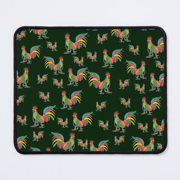Item preview, Punky Rooster Pattern on Huntert Green designed and sold by AJLeibengeist.