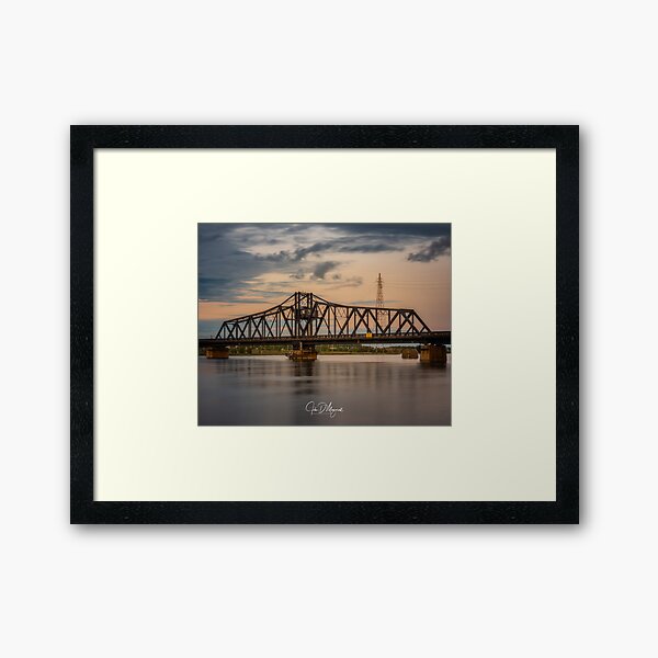 Little Current Swing Bridge Framed Art Print