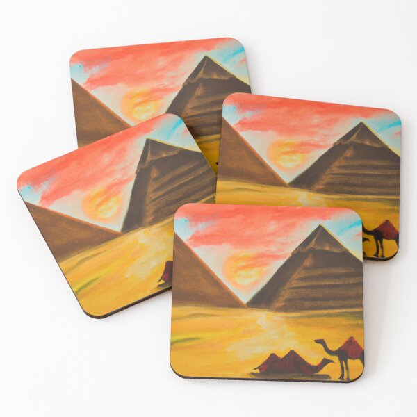 Item preview, Peaceful Pyramids Sphinx of Giza at Sunset Scene designed and sold by junkandpop.