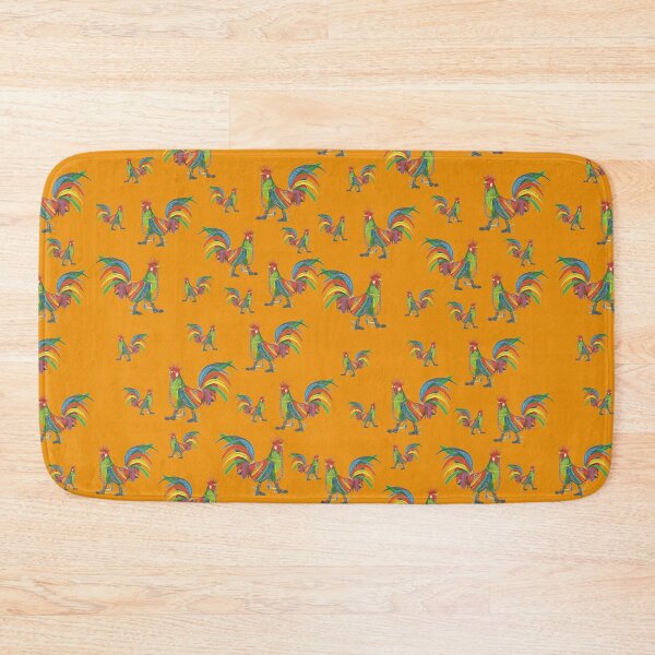 Artikelvorschau, Punky Rooster Pattern auf Burnt Orange entworfen und verkauft von AJLeibengeist.