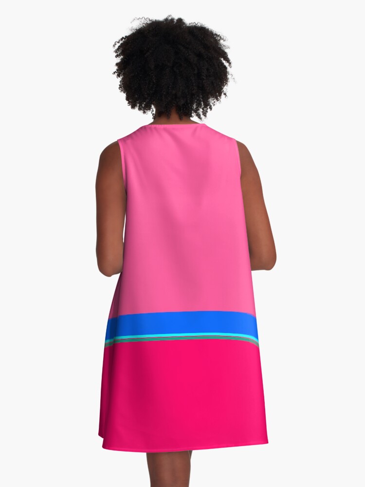Thumbnail 3 of 4, A-Line Dress, rose and magenta designed and sold by hamtz.