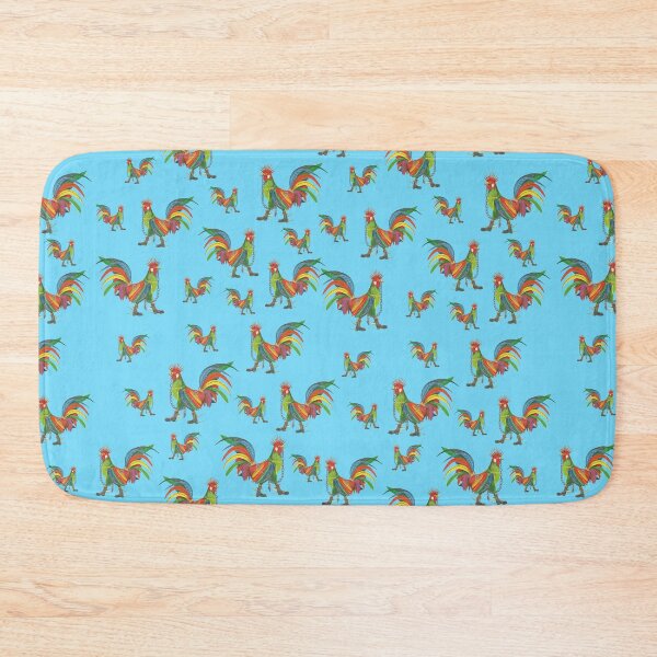 Artikelvorschau, Punky Rooster Pattern auf Babby Blue entworfen und verkauft von AJLeibengeist.