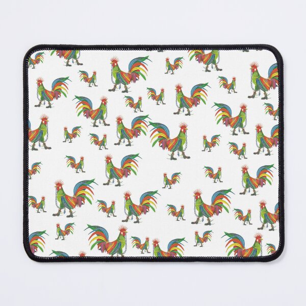 Item preview, Punky Rooster Pattern on White designed and sold by AJLeibengeist.
