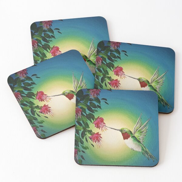 Item preview, Hummingbird Feeding Painting designed and sold by KVELKY.