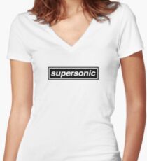 Supersonic - OASIS Band Tribute Women's Fitted V-Neck T-Shirt