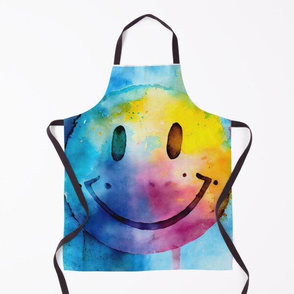 Item preview, Watercolor Smilie in Blue and Aqua Tones Happy Feelgood Positivity designed and sold by CGSGraphics.