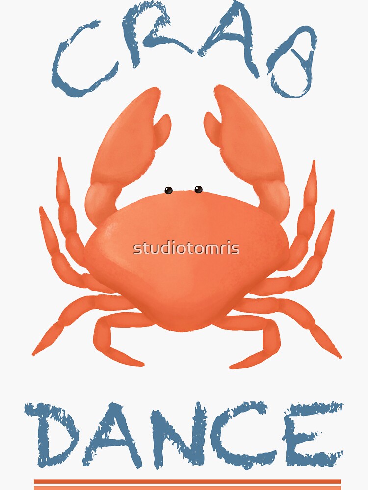 "Crab Dance" Sticker for Sale by studiotomris Redbubble