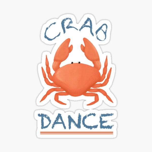 "Crab Dance" Sticker for Sale by studiotomris Redbubble