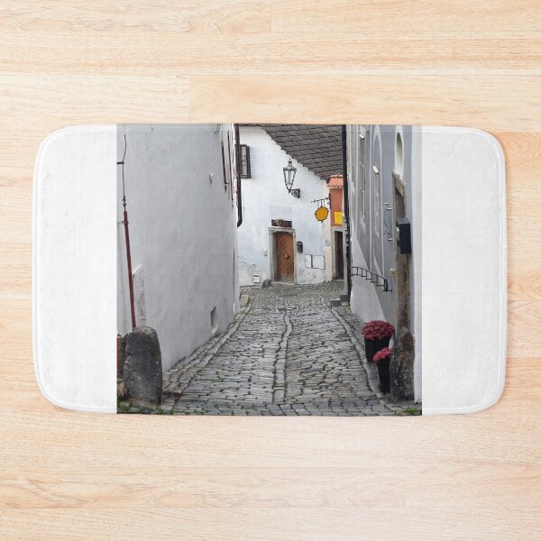 Item preview, old steep stone street in Cesky Krumlov Czech republic designed and sold by goceris.
