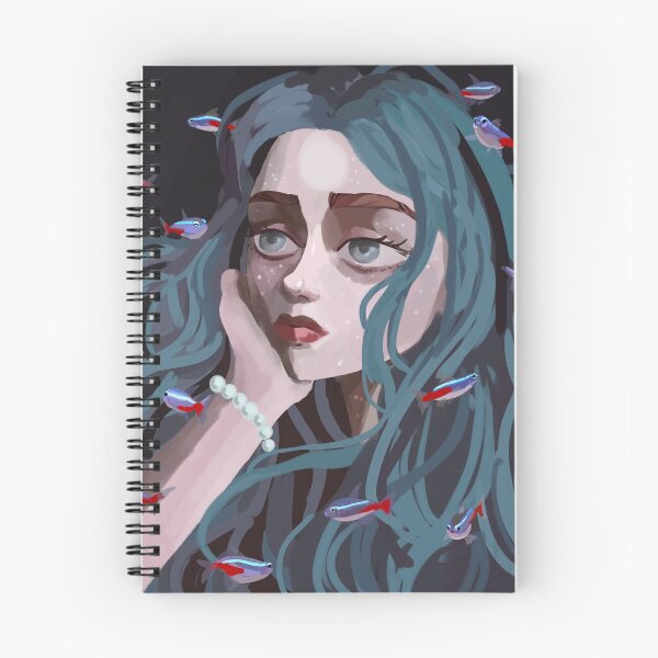 Item preview, Mermaid with Neon fish around her artwork  designed and sold by Yarafantasyart.