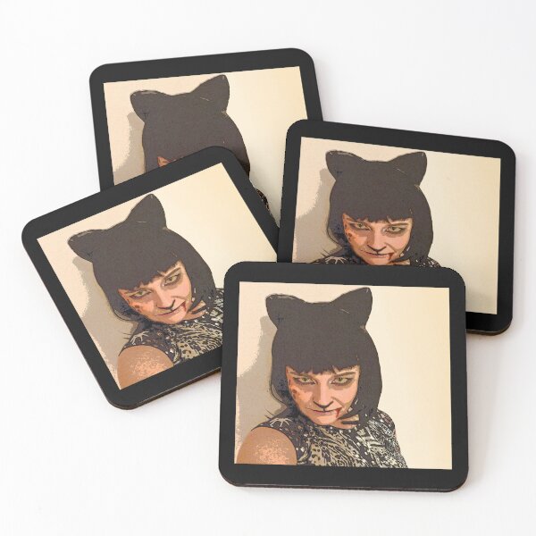 Item preview, Blood Thirsty Halloween Cat Lady Portrait designed and sold by Katjushka.