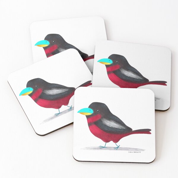 Item preview, Black and Red Broadbill Bird designed and sold by julianamotzko.