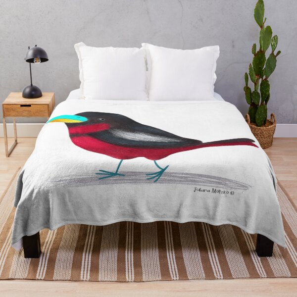 Item preview, Black and Red Broadbill Bird designed and sold by julianamotzko.