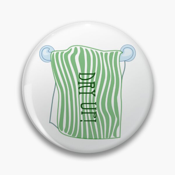 Item preview, Cartoon funny bathroom towels Sticker | Dry Up designed and sold by Dikshant Goyal.
