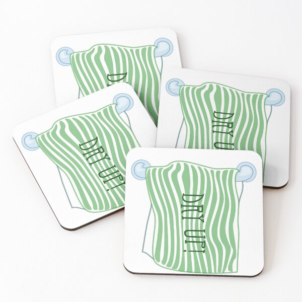 Item preview, Cartoon funny bathroom towels Sticker | Dry Up designed and sold by Dikshant Goyal.