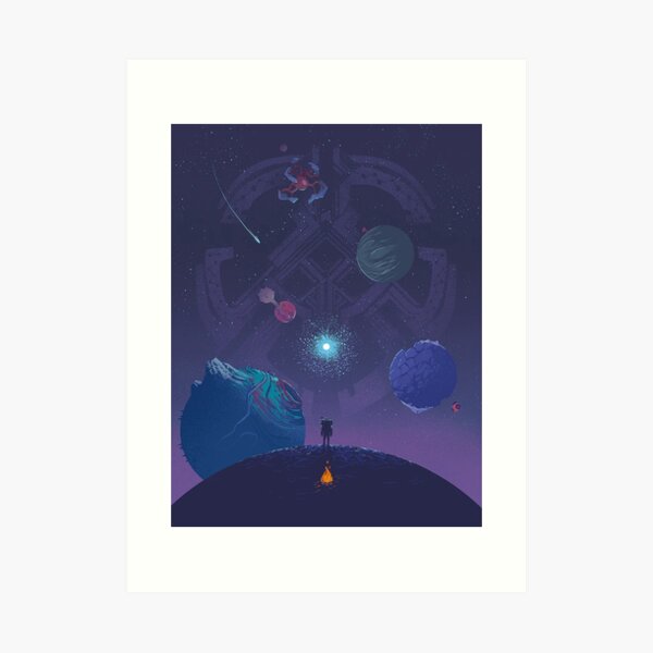 Outer Wilds Game Art Print Planets Poster Design 