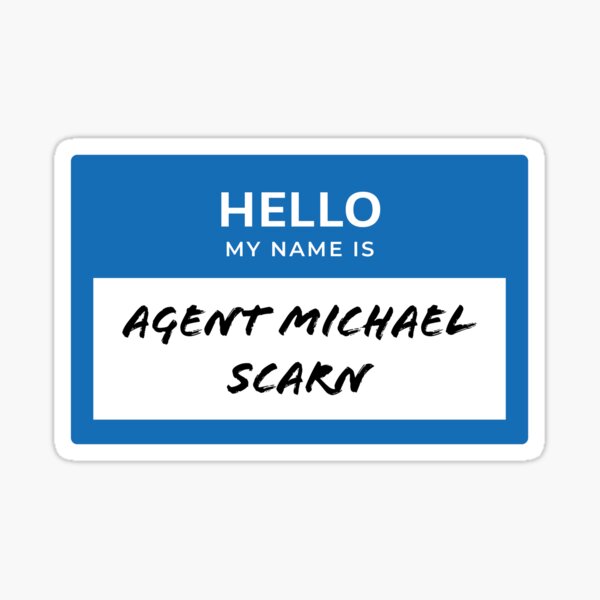 Hola mi nombre es agente Michael Scarn Pegatina