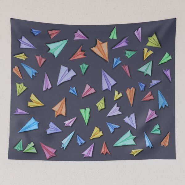 Item preview, Paper Airplane Terrazzo (dark) designed and sold by Laura Weiller.