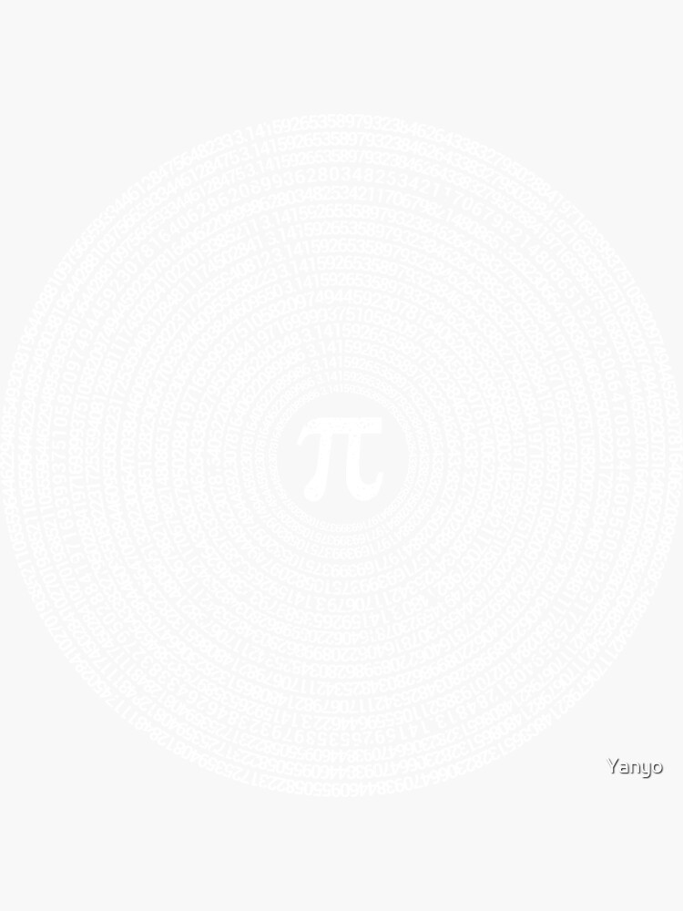 "10000 digits pi sign mathematics lover math" Sticker for Sale by Yanyo