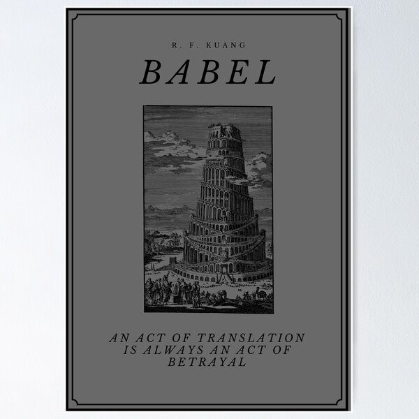 IMPERFECT Babel R. F. Kuang UK Hardback Stencil Custom Book Sprayed Edges  Book Lover Gift 