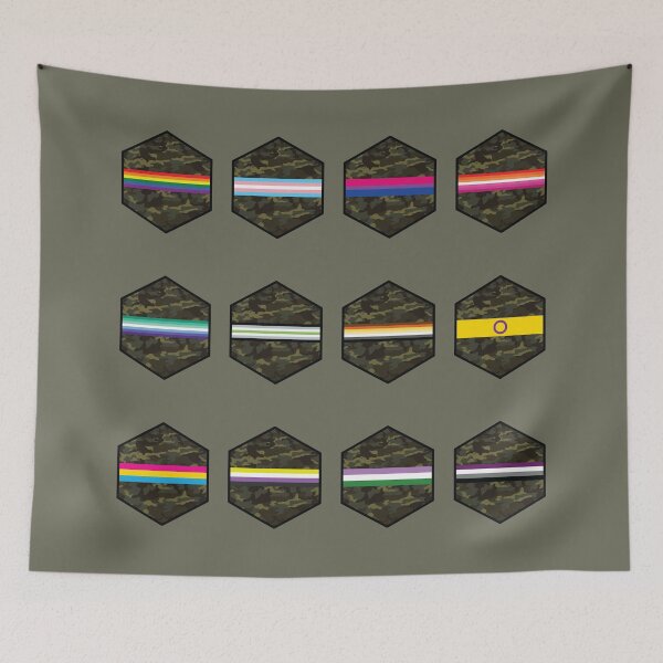 Item preview, Camo Queer Pride designed and sold by Zillberry.