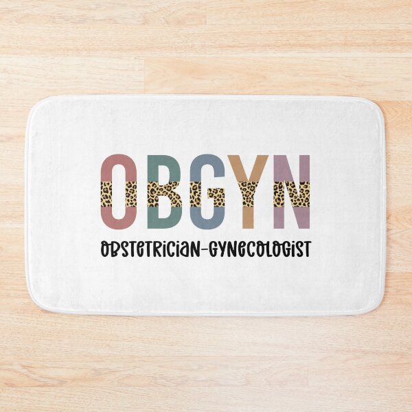 Item preview, OBGYN Obstetrician Gynecologist Leopard Print Typography OBGYN gifts designed and sold by Violet Treasures.
