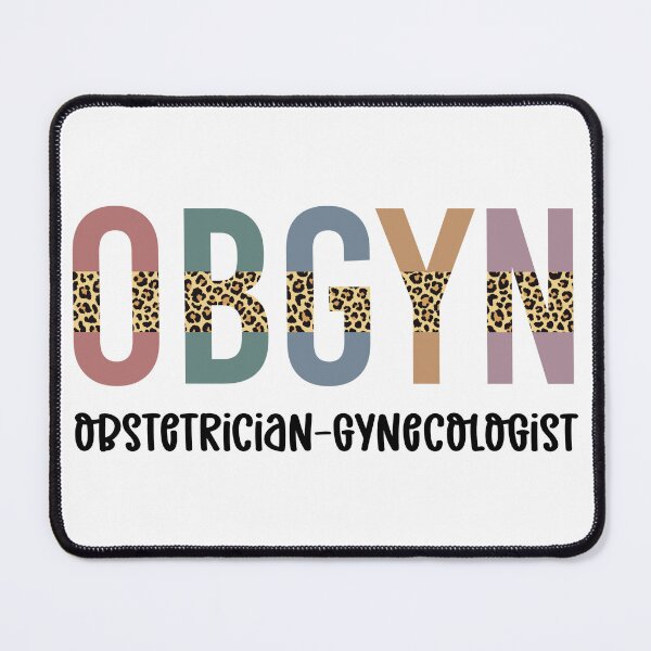 Item preview, OBGYN Obstetrician Gynecologist Leopard Print Typography OBGYN gifts designed and sold by Violet Treasures.