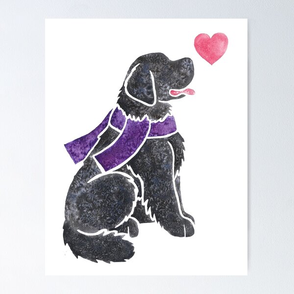 Item preview, Watercolour Newfie designed and sold by animalartbyjess.