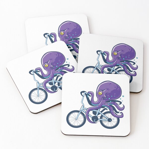 Item preview, Octopus Riding Bicycle Octopus designed and sold by bhsysfshop.