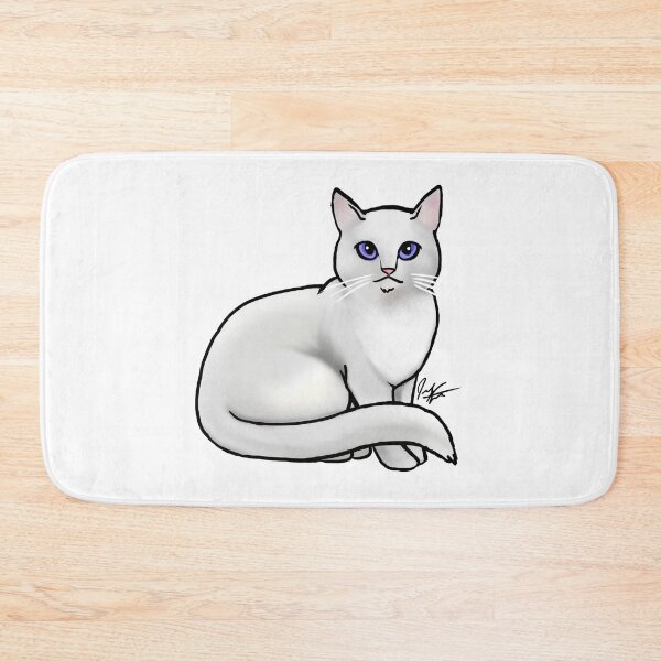 Item preview, Cat - British Shorthair White Cat designed and sold by Jennifer Stolzer.