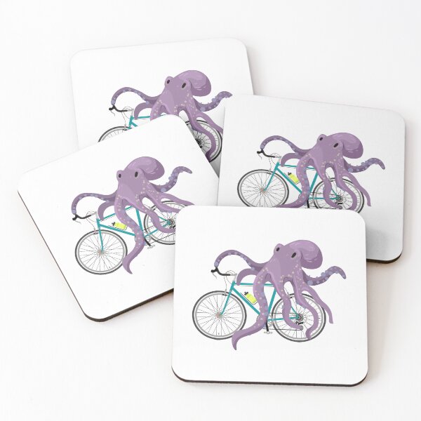 Item preview, Octopus Riding Bicycle Octopus designed and sold by bhsysfshop.