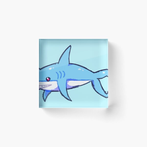 Item preview, blue shark designed and sold by pigeonplushie.