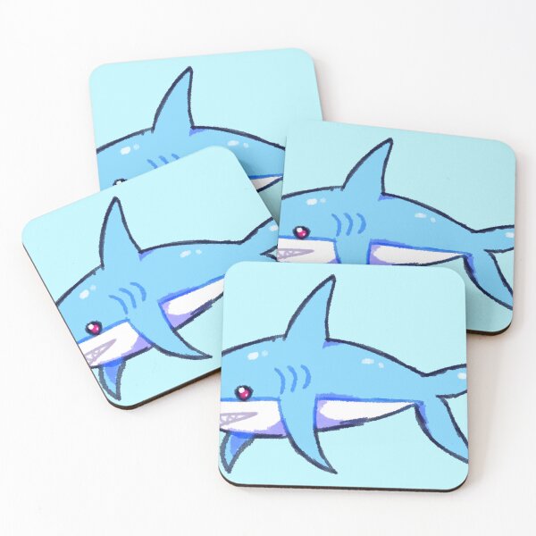 Item preview, blue shark designed and sold by pigeonplushie.