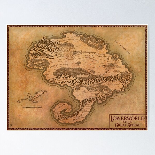 Map Of Lowerworld Poster