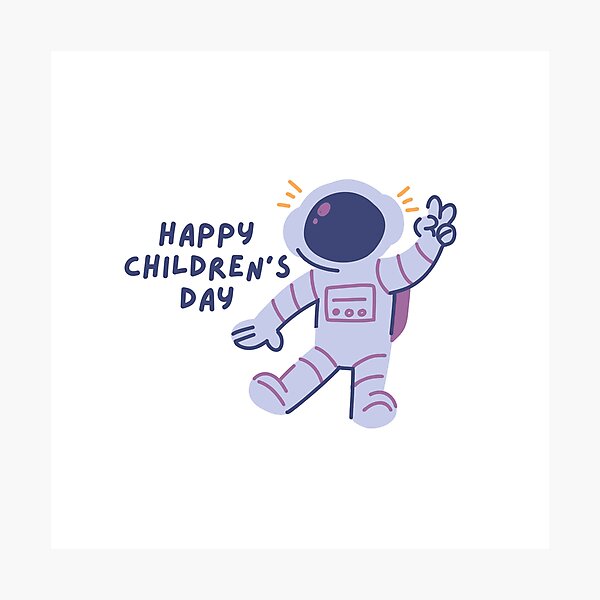Item preview, Universal Children's Day - Cute Astronaut  designed and sold by Gummy Bear Gift Shop.