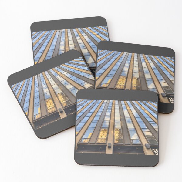 Item preview, New York City Skyscraper building window pattern vertical  designed and sold by CoolShirtDepot.