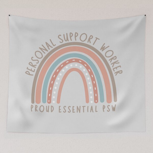 Item preview,  Personal Support Worker - Rainbow (Beige Text) designed and sold by TaraGbear.