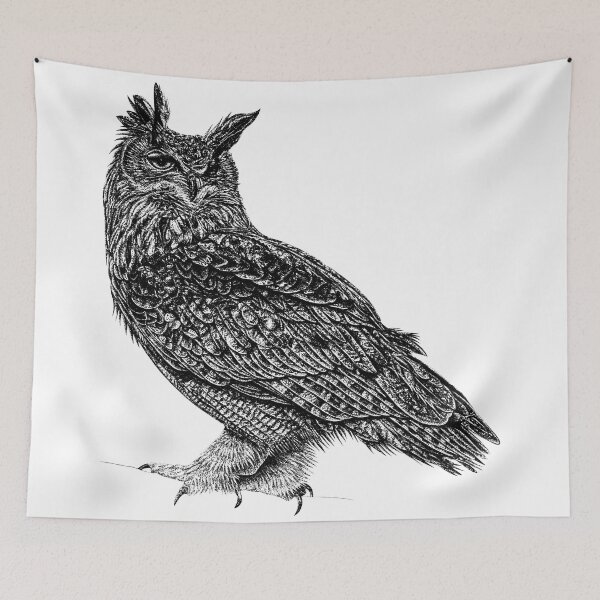 Item preview, Eurasian eagle owl designed and sold by LorenDowding.