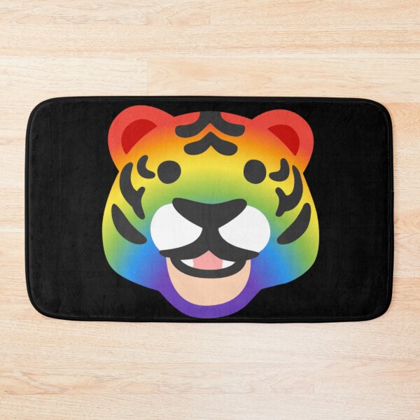 Item preview, Rainbow Tiger Android Emoji Sticker Design designed and sold by KaomojiKitchen.