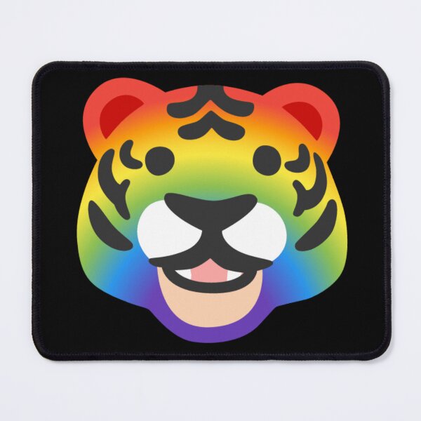Item preview, Rainbow Tiger Android Emoji Sticker Design designed and sold by KaomojiKitchen.